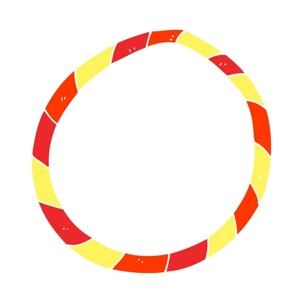 Flat Color Illustration Hula Hoop — Stock Vector