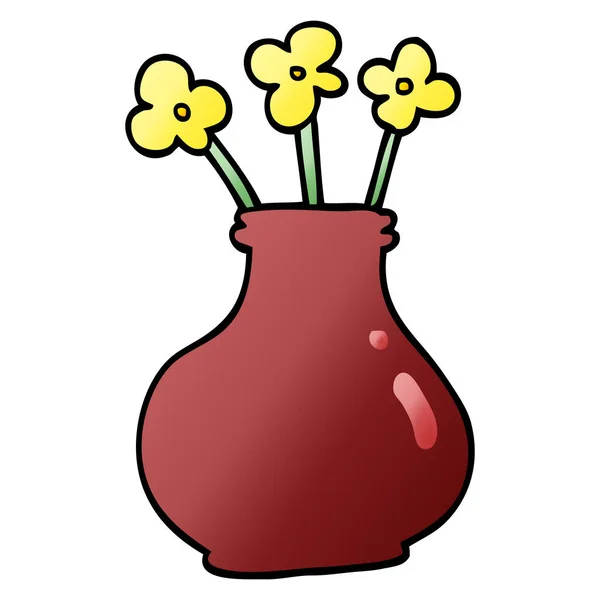 Cartoon Doodle Blumenvase — Stockvektor