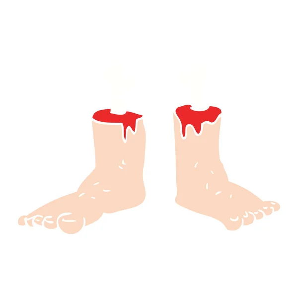 粗断脚的扁平颜色例证 — 图库矢量图片