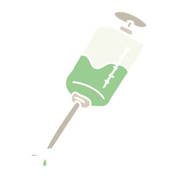 Illustration Couleur Plate Dessin Animé Injection — Image vectorielle