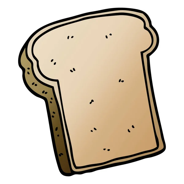 Doodle Kreskówka Kromka Chleba — Wektor stockowy