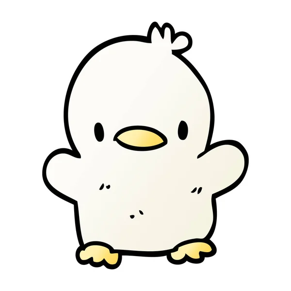 Zeichentrick Doodle Baby Ente — Stockvektor