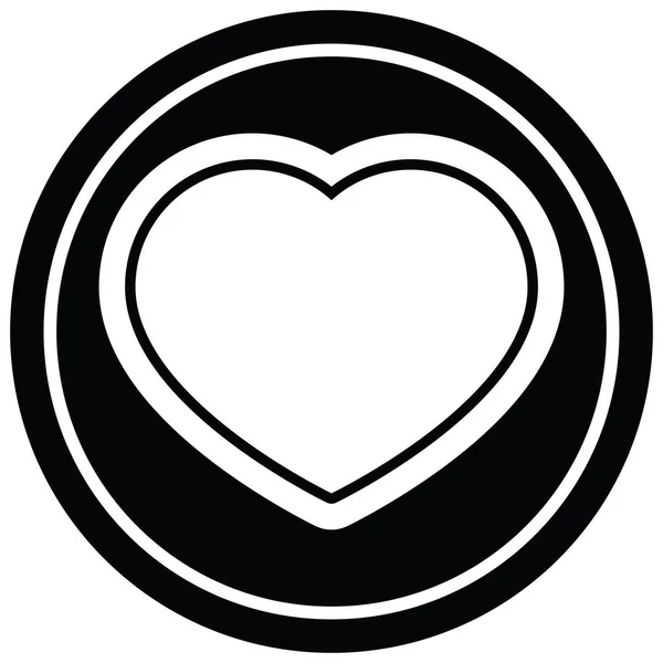 Heart Graphic Vector Circular Symbol — Stock Vector