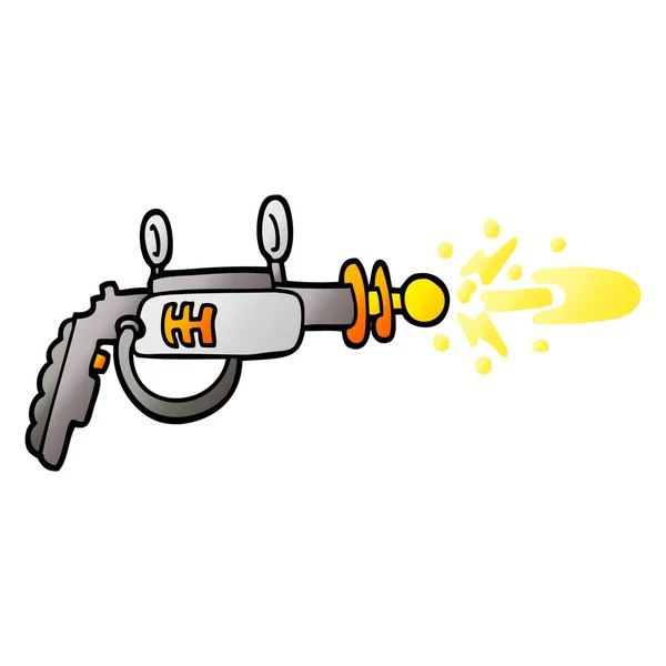 Vector Kleurovergang Illustratie Cartoon Ray Gun — Stockvector