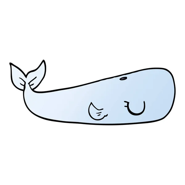 Kreskówka Doodle Wieloryby Morza — Wektor stockowy