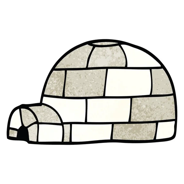 Desenho Animado Doodle Igloo Ilustração Vetorial — Vetor de Stock