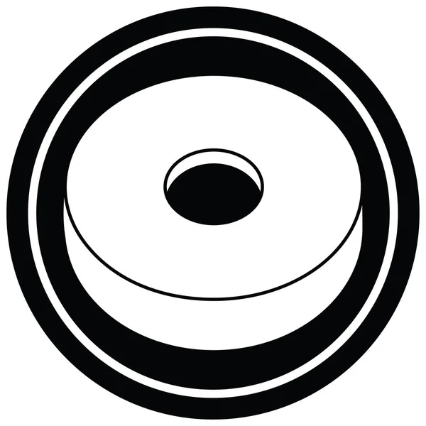 Donut Vector Gráfico Símbolo Circular — Vector de stock