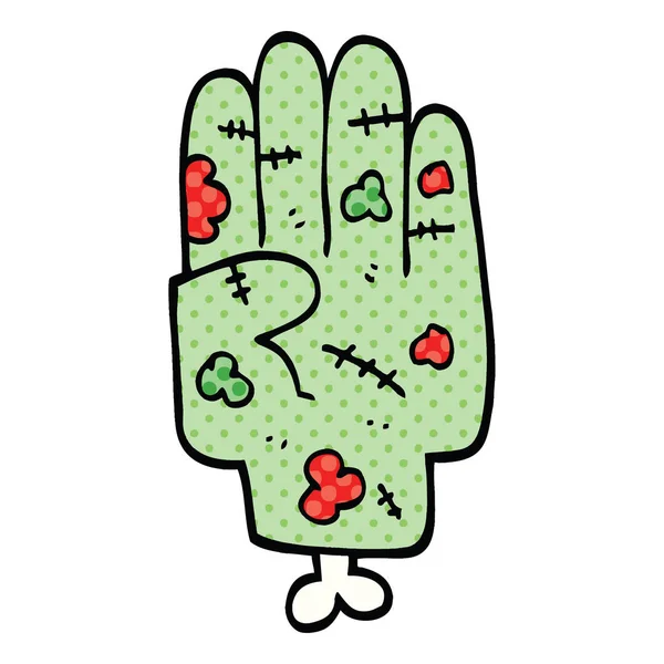 Comic Book Stijl Cartoon Zombie Hand — Stockvector