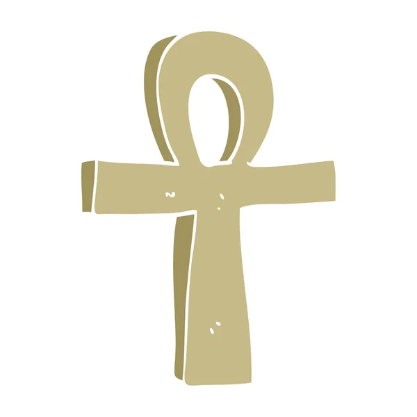 Cartoon Doodle Ankh Symbol — Stockový vektor