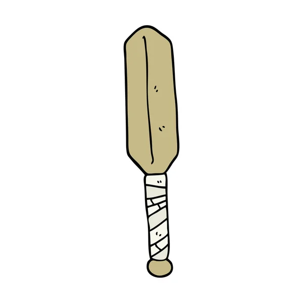 Bâton Baseball Dessin Main Style Doodle Dessin Animé — Image vectorielle