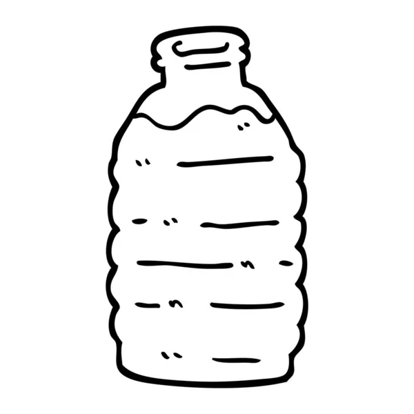 Bottiglia Acqua Del Fumetto Bianco Nero — Vettoriale Stock