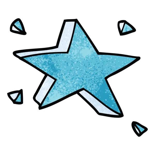 Desenho Animado Doodle Star Ilustração Vetorial — Vetor de Stock