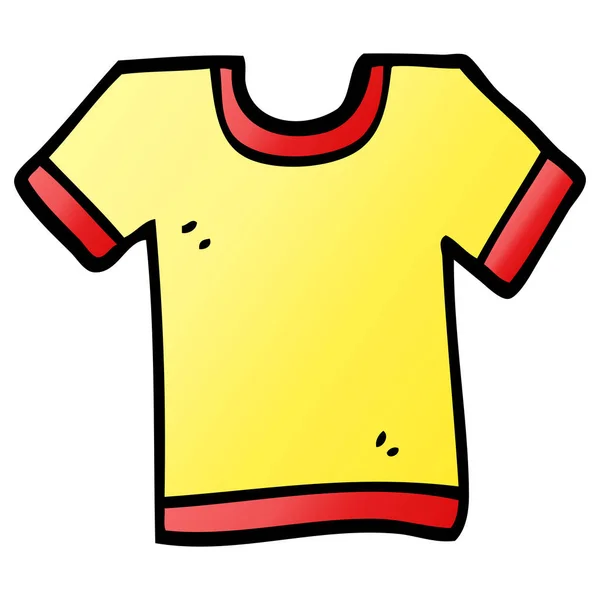 Vector Kleurovergang Illustratie Cartoon Tee Shirt — Stockvector