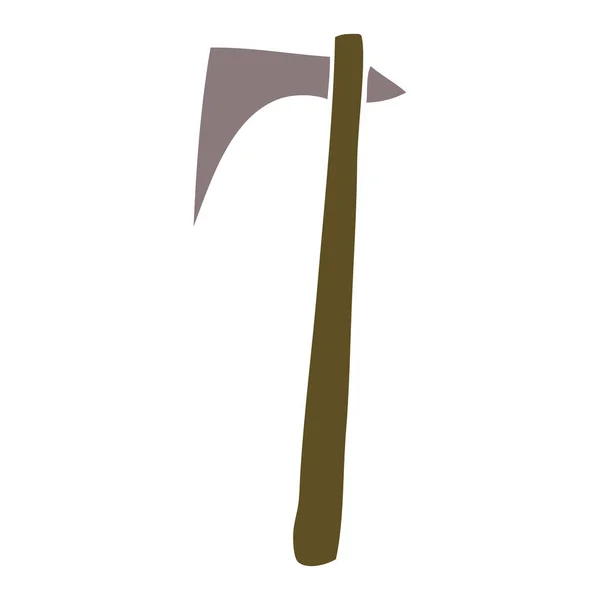 Cartoon Doodle Viking Axe — Stockvector