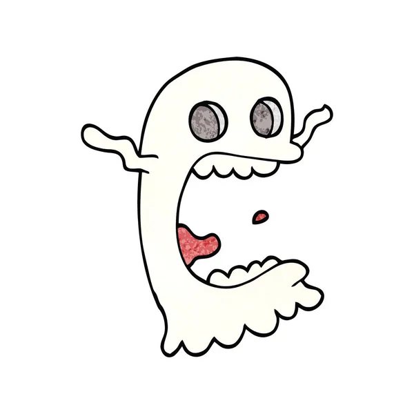Cartoon Doodle Spooky Ghost — Stock vektor