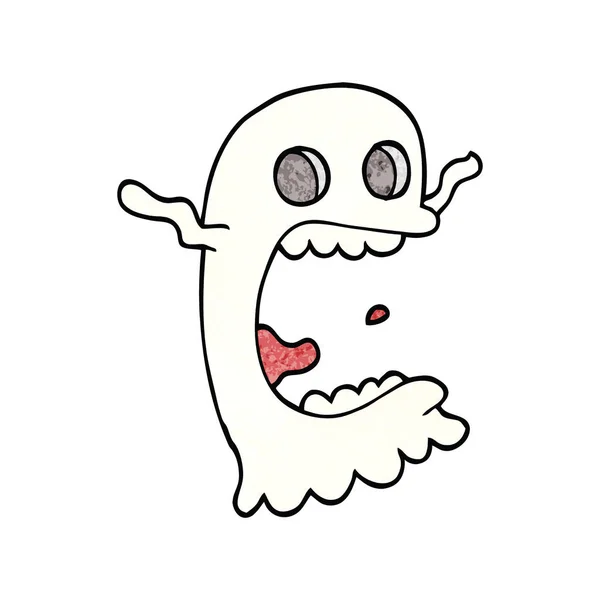 Cartoon Doodle Spooky Ghost — Stockvector