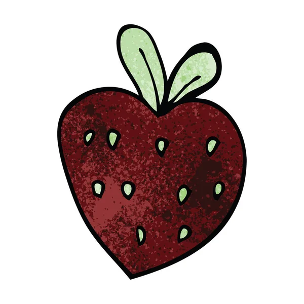 Karikatur Doodle Erdbeere — Stockvektor