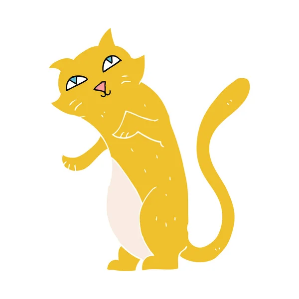 猫的扁平颜色例证 — 图库矢量图片