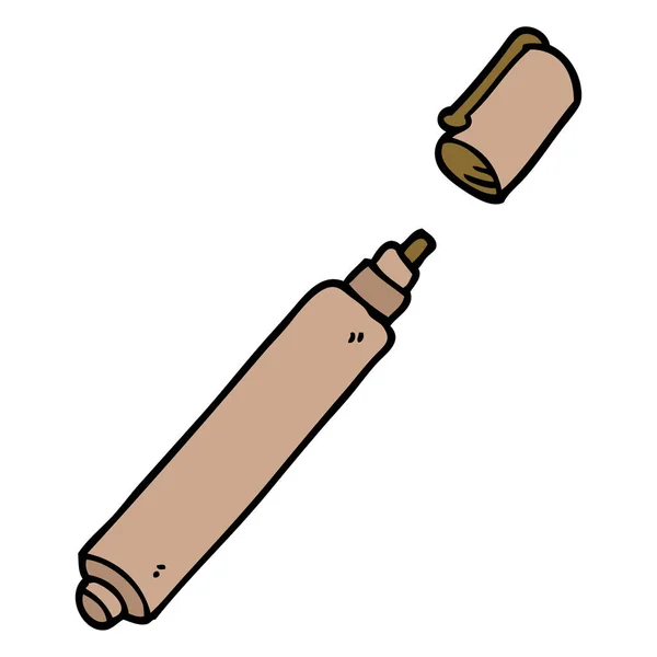Desenho Animado Doodle Escritório Caneta —  Vetores de Stock