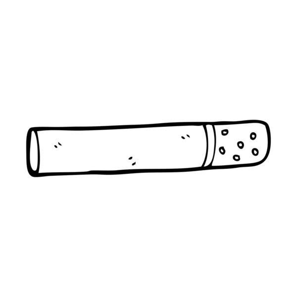Dessin Ligne Dessin Animé Cigarette — Image vectorielle