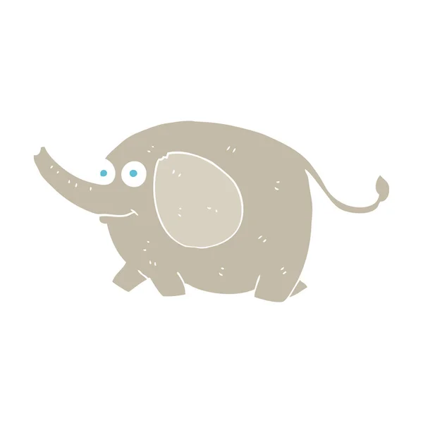 Illustrazione Colori Piatta Elefante — Vettoriale Stock