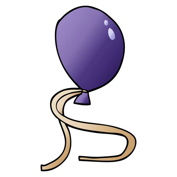 Kreslený Doodle Ballon Řetězcem — Stockový vektor