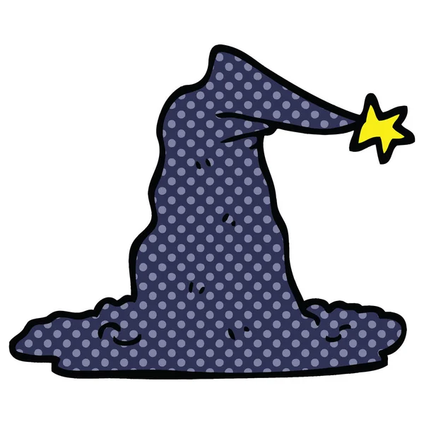 漫画书风格动画片巫师帽子 — 图库矢量图片