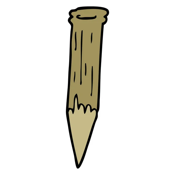 Cartoon Doodle Träpåle — Stock vektor