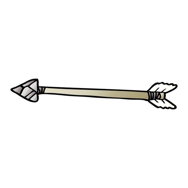 Cartoon Doodle Arrow Ilustração Vetorial — Vetor de Stock