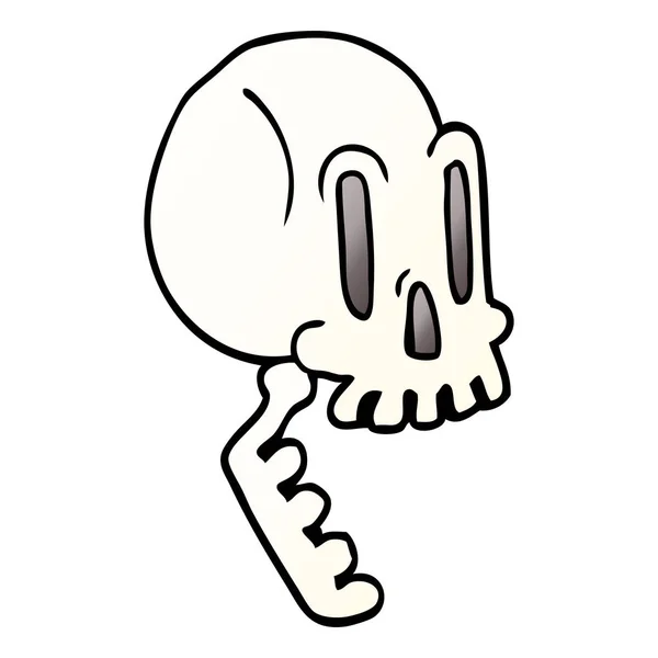 Garabato Dibujos Animados Cráneo — Archivo Imágenes Vectoriales