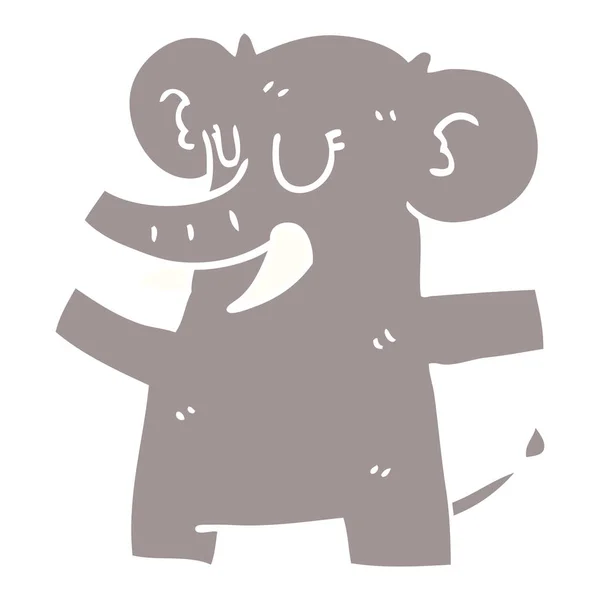 Desenho Animado Doodle Elefante — Vetor de Stock