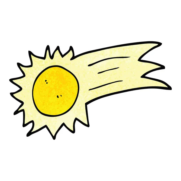Doodle Kreskówka Latający Słońce — Wektor stockowy