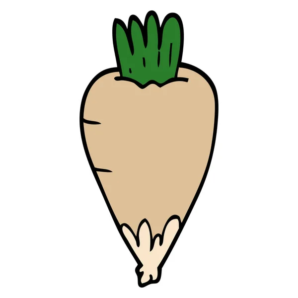 Desenho Animado Doodle Raiz Vegetal — Vetor de Stock