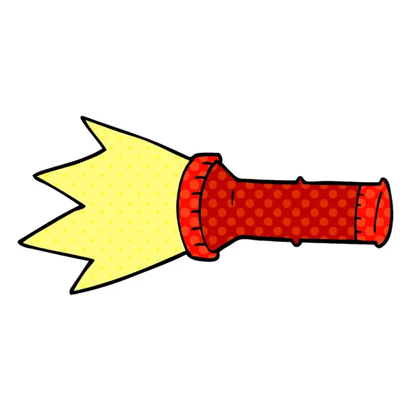 Cartoon Doodle Electric Torch — Stock Vector