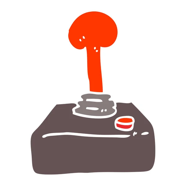 Egale Kleur Illustratie Cartoon Joystick — Stockvector