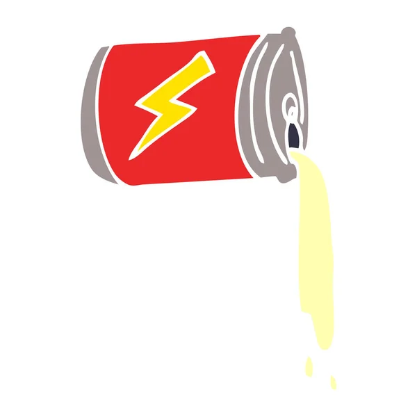 Cartoon Doodle Pouring Soda Can — Stock Vector