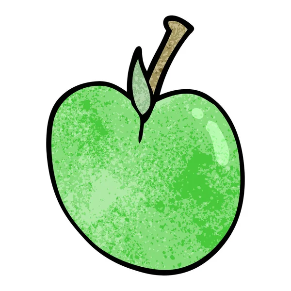 Dibujos Animados Garabato Manzana Vector Ilustración — Archivo Imágenes Vectoriales