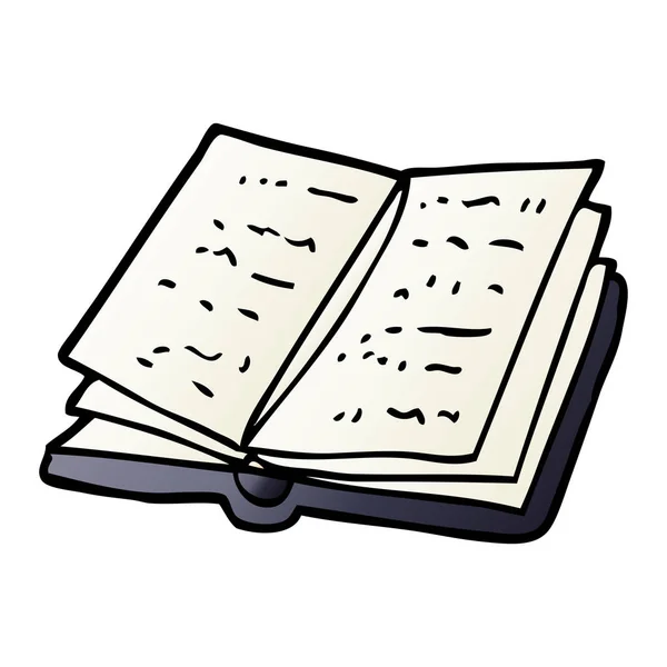 Dibujos Animados Doodle Libro Abierto — Archivo Imágenes Vectoriales