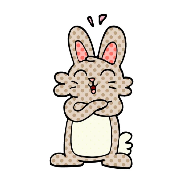 Cartone Animato Doodle Carino Coniglietto — Vettoriale Stock