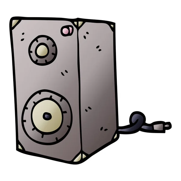 Caja Altavoces Dibujos Animados Garabato — Vector de stock