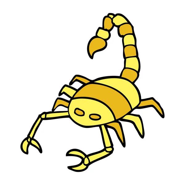 Cartoon Doodle Skorpion — Stock vektor