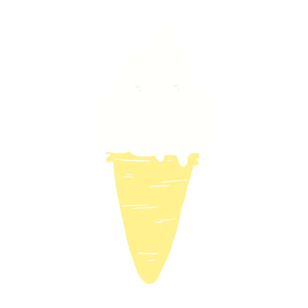 纯色风格动画片冰淇淋 — 图库矢量图片