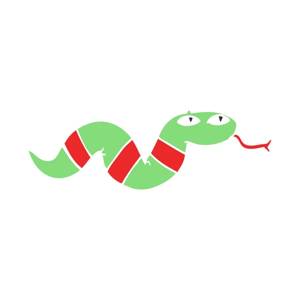 Cartoon Doodle Snake Vektorillustration — Stock vektor