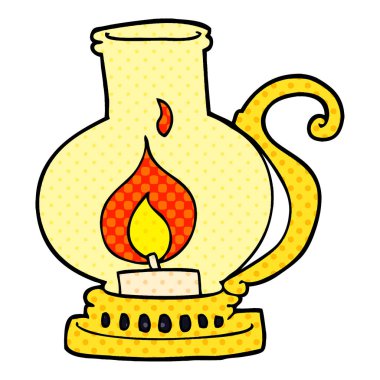 çizgi film doodle fener, vektör çizim