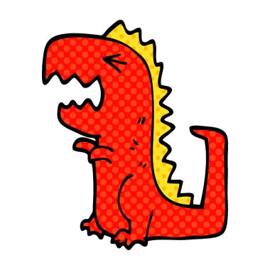 çizgi film doodle kükreyen t rex