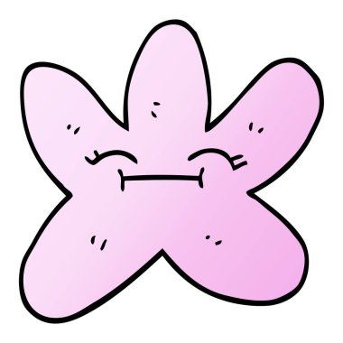 vektör degrade illüstrasyon karikatür yıldız balık