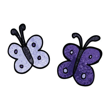 Beyaz arka plan, vektör, illüstrasyon izole karikatür doodle kelebek düz simgesi