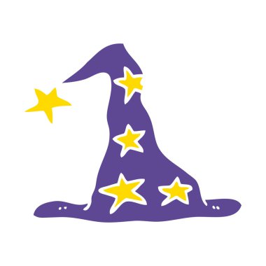 çizgi film doodle Sihirbazı şapka