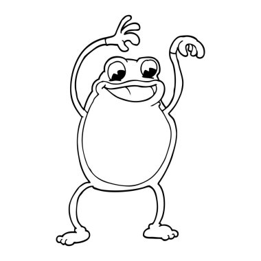 çizim karikatür kurbağa