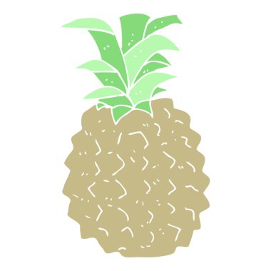 düz renk illüstrasyon ananas